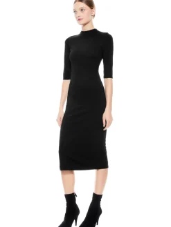 Alice and Olivia MIDI*DELORA MIDI DRESS