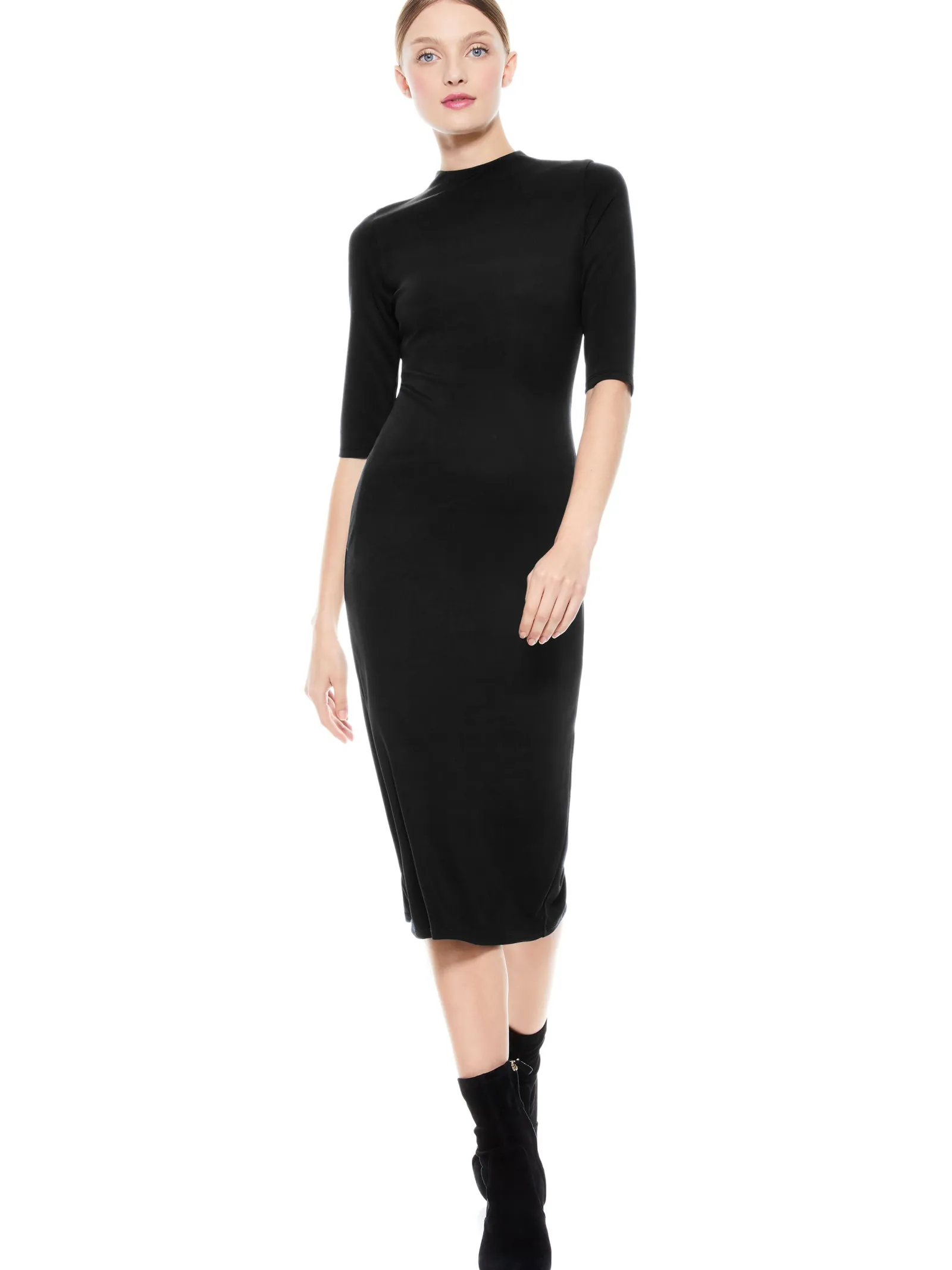 Alice and Olivia MIDI*DELORA MIDI DRESS