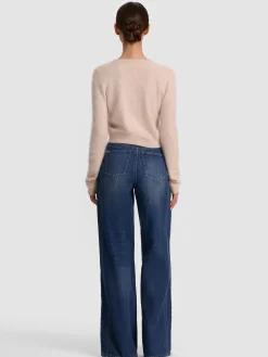 Alice and Olivia CARDIGANS*DOLLIE BRUSHED CASHMERE CARDIGAN
