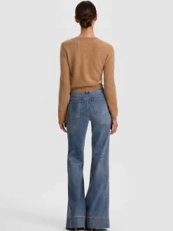 Alice and Olivia CARDIGANS*DOLLIE BRUSHED CASHMERE CARDIGAN