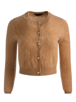 Alice and Olivia CARDIGANS*DOLLIE BRUSHED CASHMERE CARDIGAN