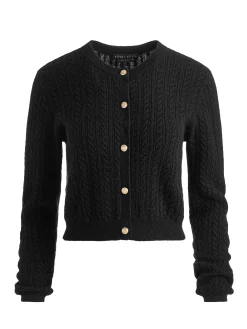 Alice and Olivia CARDIGANS*DOLLIE CASHMERE CABLEKNIT CARDIGAN