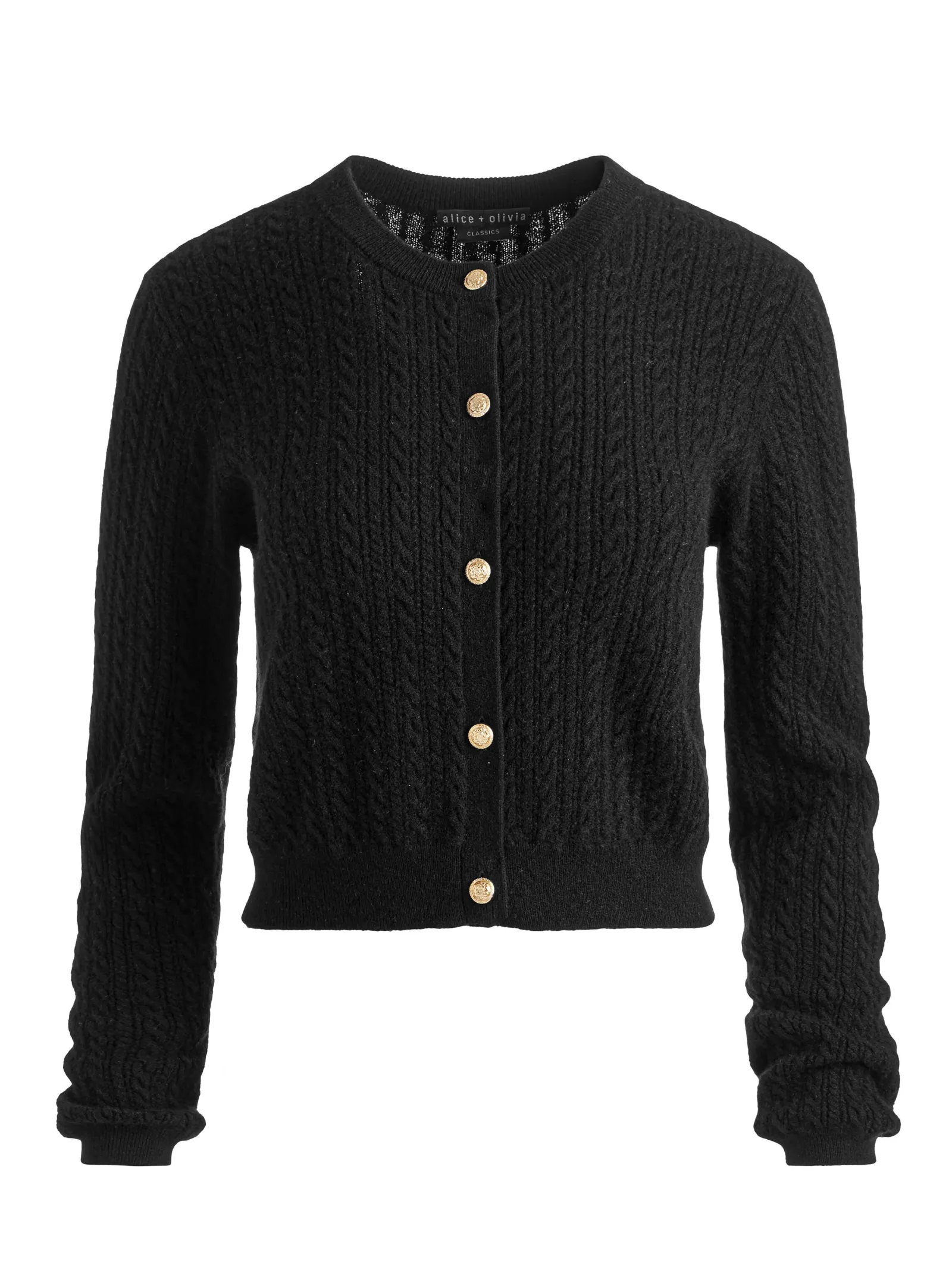 Alice and Olivia CARDIGANS*DOLLIE CASHMERE CABLEKNIT CARDIGAN