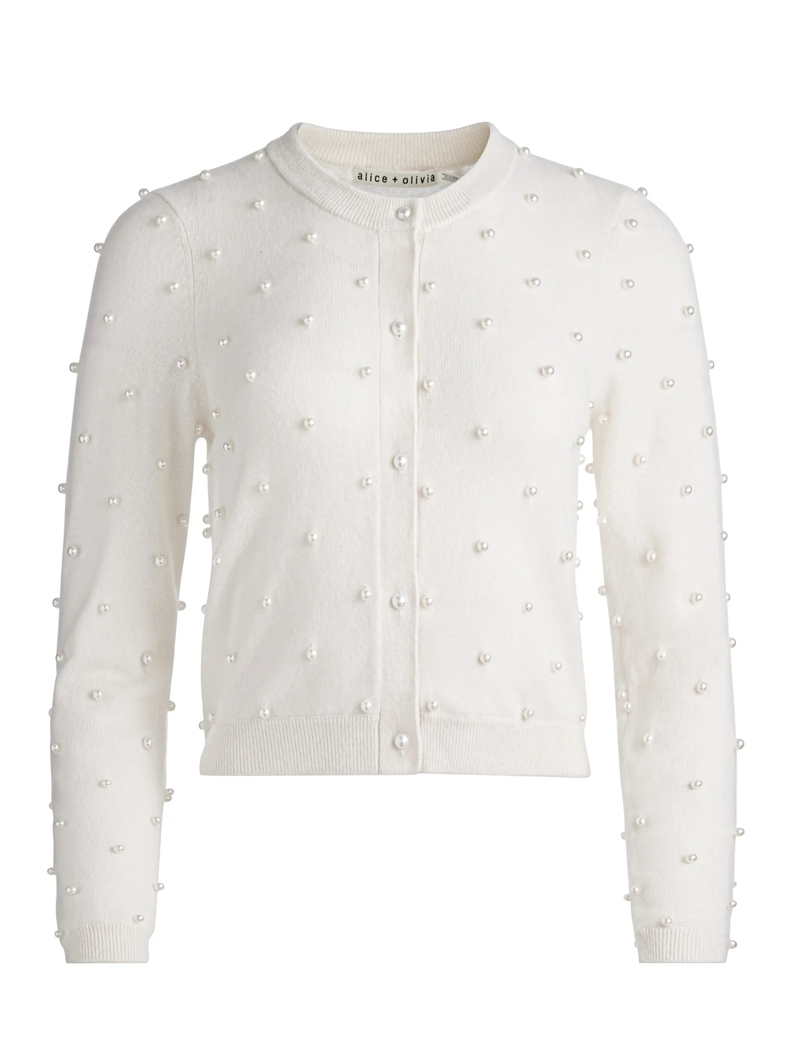 Alice and Olivia CARDIGANS*DOLLIE EMBELLISHED CASHMERE CARDIGAN