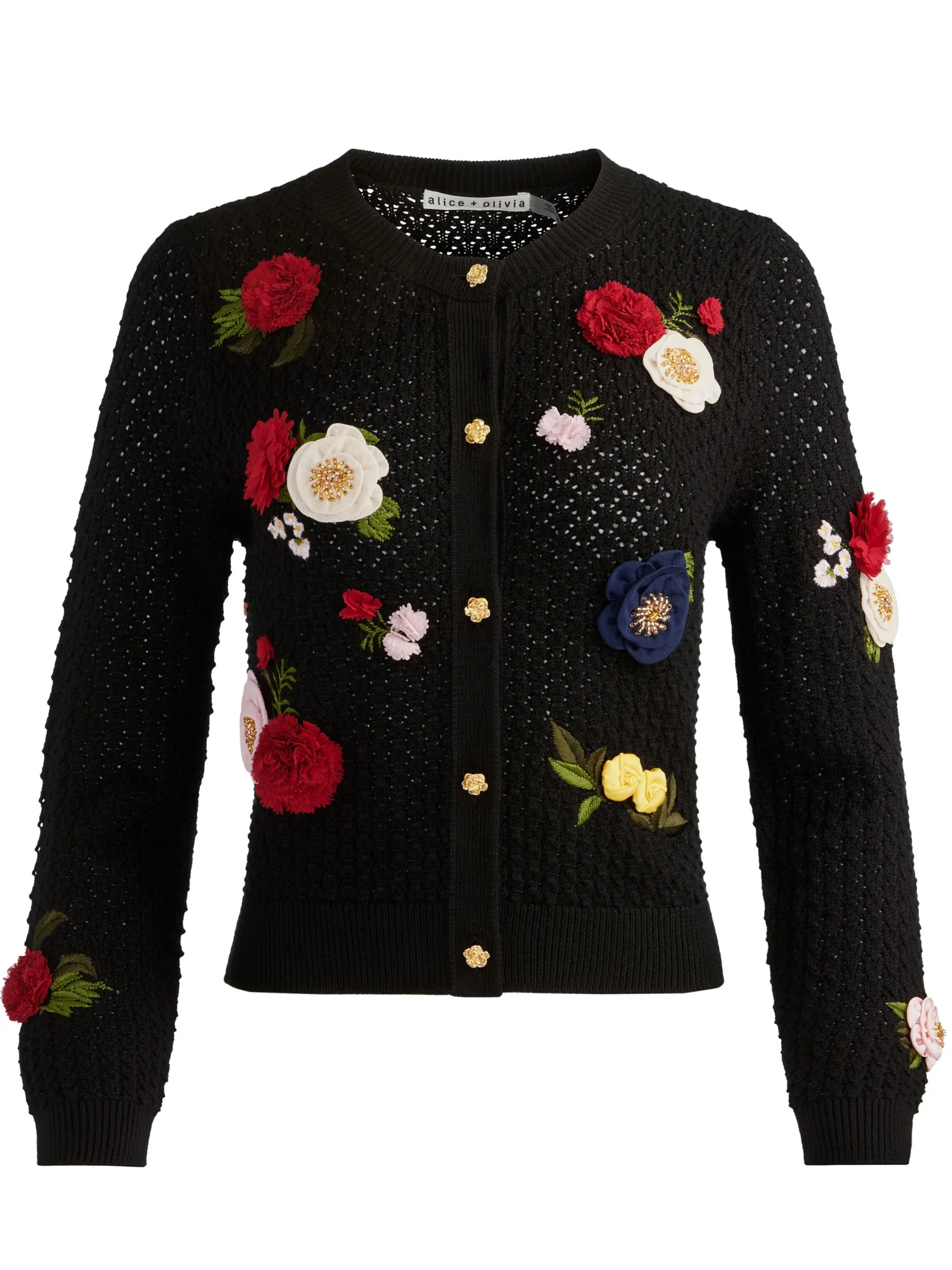 Alice and Olivia CARDIGANS*DOLLIE FLORAL CARDIGAN