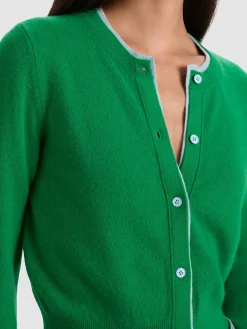 Alice and Olivia SETS*DOLLIE TWO TONE CASHMERE CARDIGAN