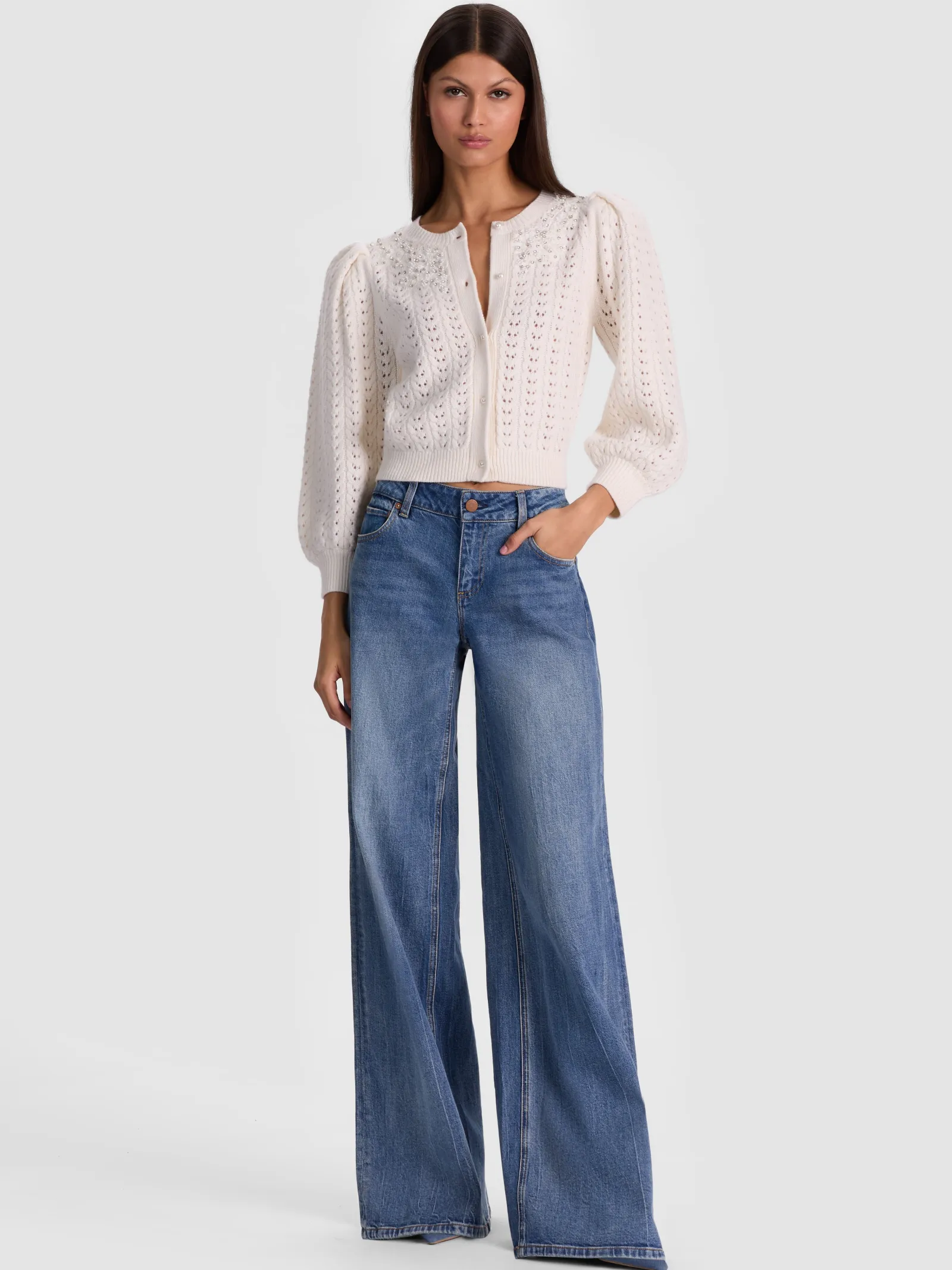 Alice and Olivia CARDIGANS*DORIS EMBELLISHED CARDIGAN