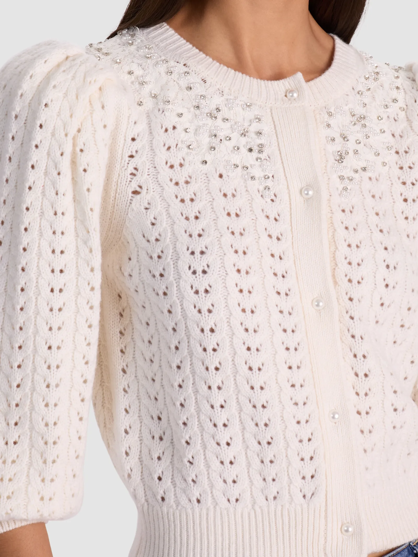 Alice and Olivia CARDIGANS*DORIS EMBELLISHED CARDIGAN