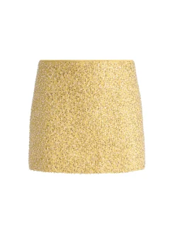 Alice and Olivia MINI*ECENIA EMBELLISHED TWEED MINI SKIRT