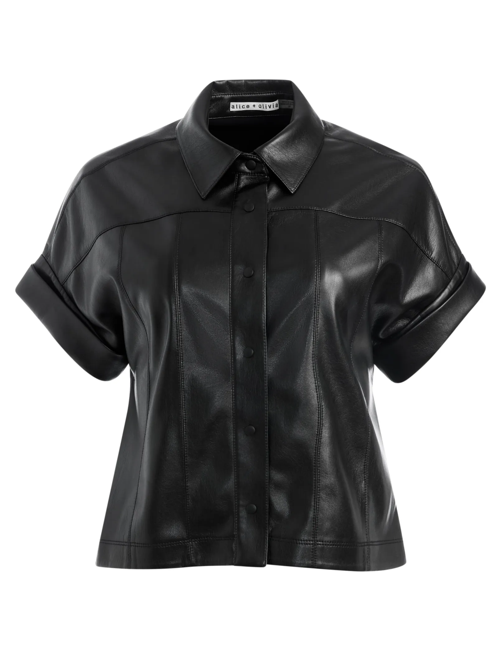Alice and Olivia ANDREW PANT|JADE MESH BUTTON DOWN*EDYTH VEGAN TOP