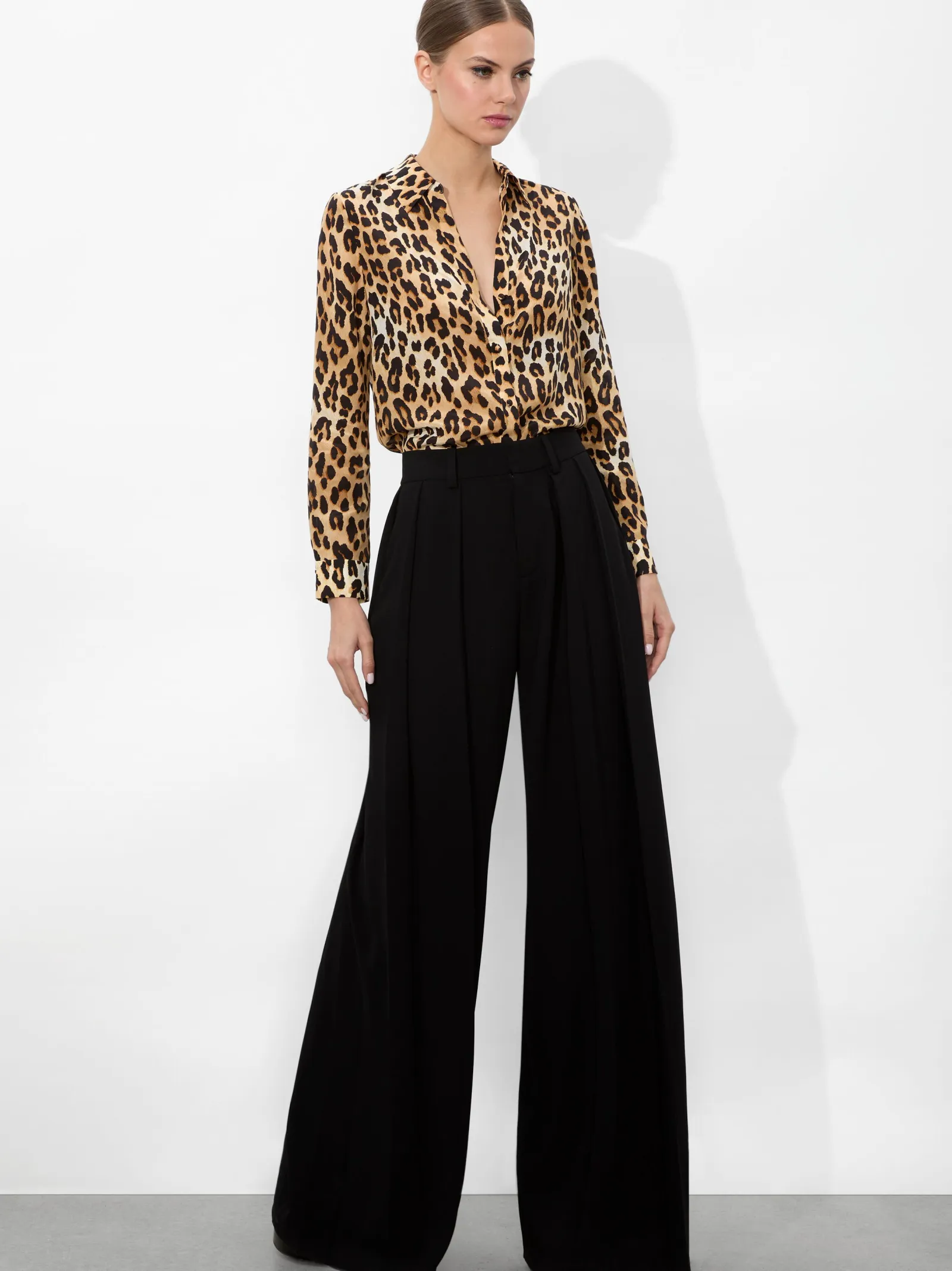 Alice and Olivia ANDREW PANT|JADE MESH BUTTON DOWN*ELOISE BUTTON DOWN