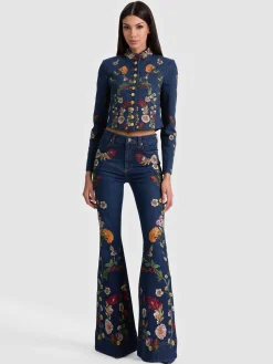 Alice and Olivia JACKETS*EMERSON DENIM MILITARY JACKET