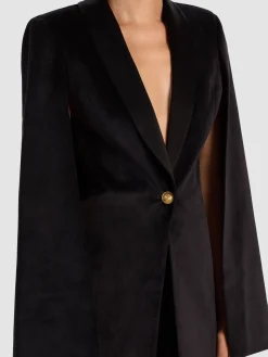 Alice and Olivia BLAZERS*ESTHER VELVET CAPE BLAZER