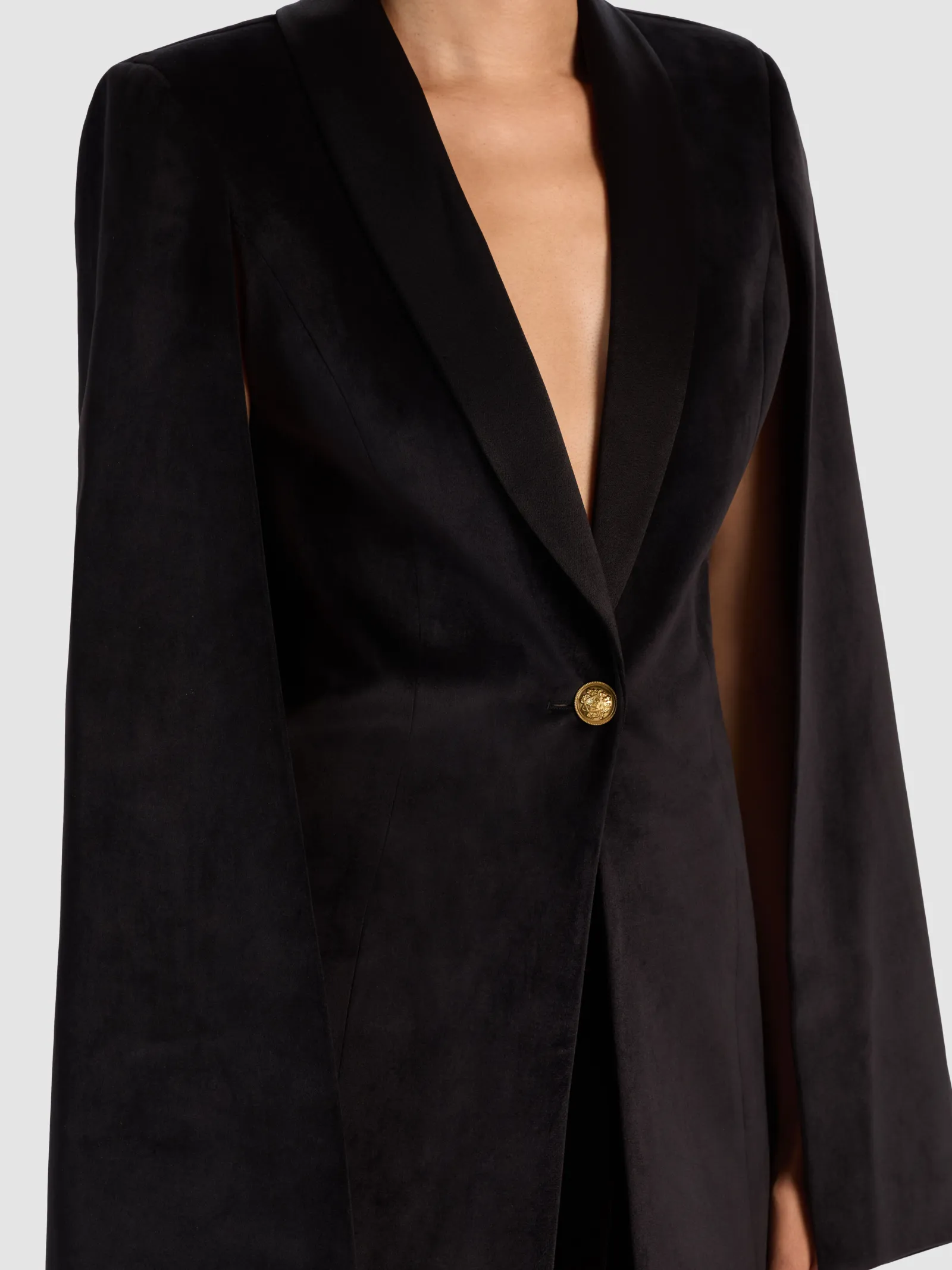 Alice and Olivia BLAZERS*ESTHER VELVET CAPE BLAZER