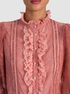 Alice and Olivia BLOUSES*EUGENIA LACE BLOUSE