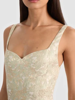Alice and Olivia MINI*EVE EMBROIDERED MINI DRESS