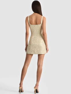 Alice and Olivia MINI*EVE EMBROIDERED MINI DRESS