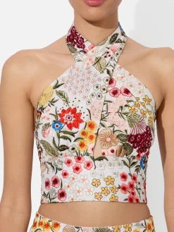 Alice and Olivia CROP TOPS*EVELINA CROP TOP