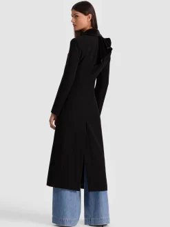 Alice and Olivia BLAZERS*FAIE SLIM RUFFLE MAXI BLAZER