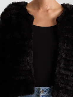 Alice and Olivia JACKETS*FAWN FAUX FUR JACKET