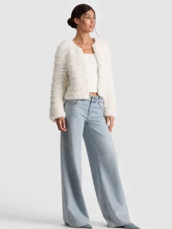 Alice and Olivia JACKETS*FAWN FAUX FUR JACKET
