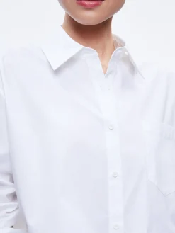 Alice and Olivia CROP TOPS*FINELY CROPPED BUTTON DOWN