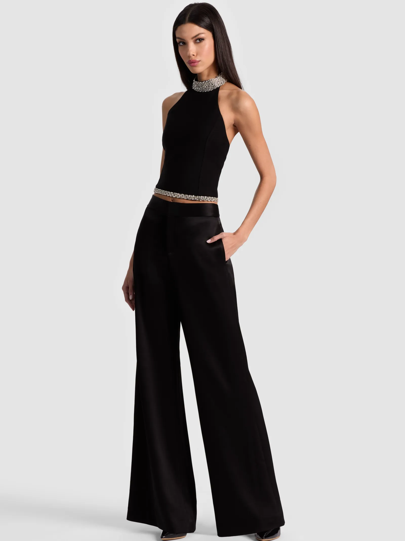 Alice and Olivia TANKS*GATZ EMBELLISHED TOP
