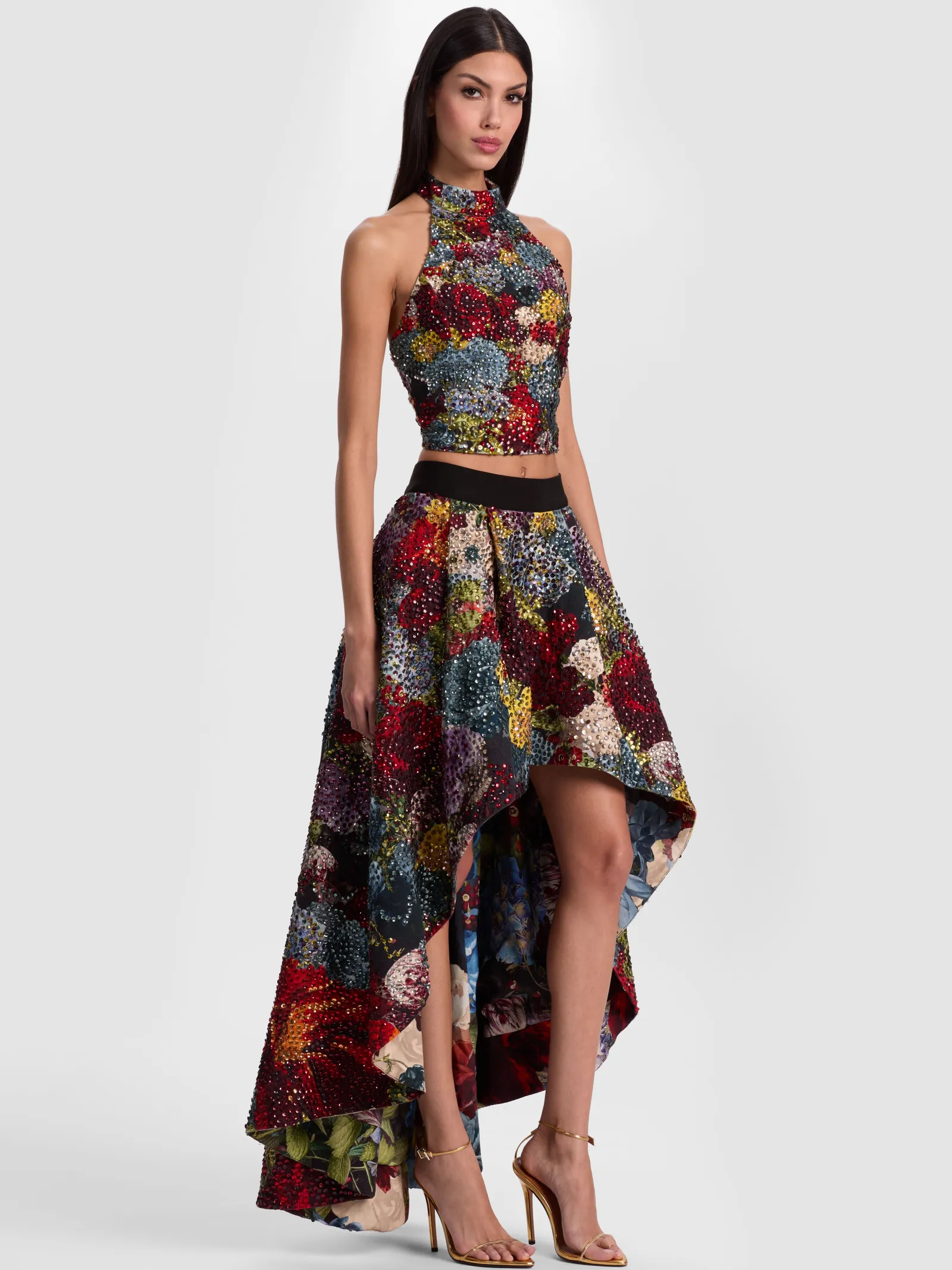 Alice and Olivia CROP TOPS*GATZ EMBELLISHED TOP