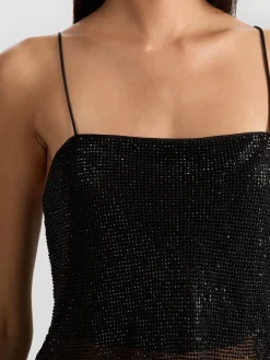 Alice and Olivia CROP TOPS*GRAZI CHAINMAIL TOP