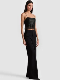 Alice and Olivia CROP TOPS*GRAZI CHAINMAIL TOP