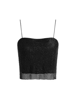 Alice and Olivia CROP TOPS*GRAZI CHAINMAIL TOP