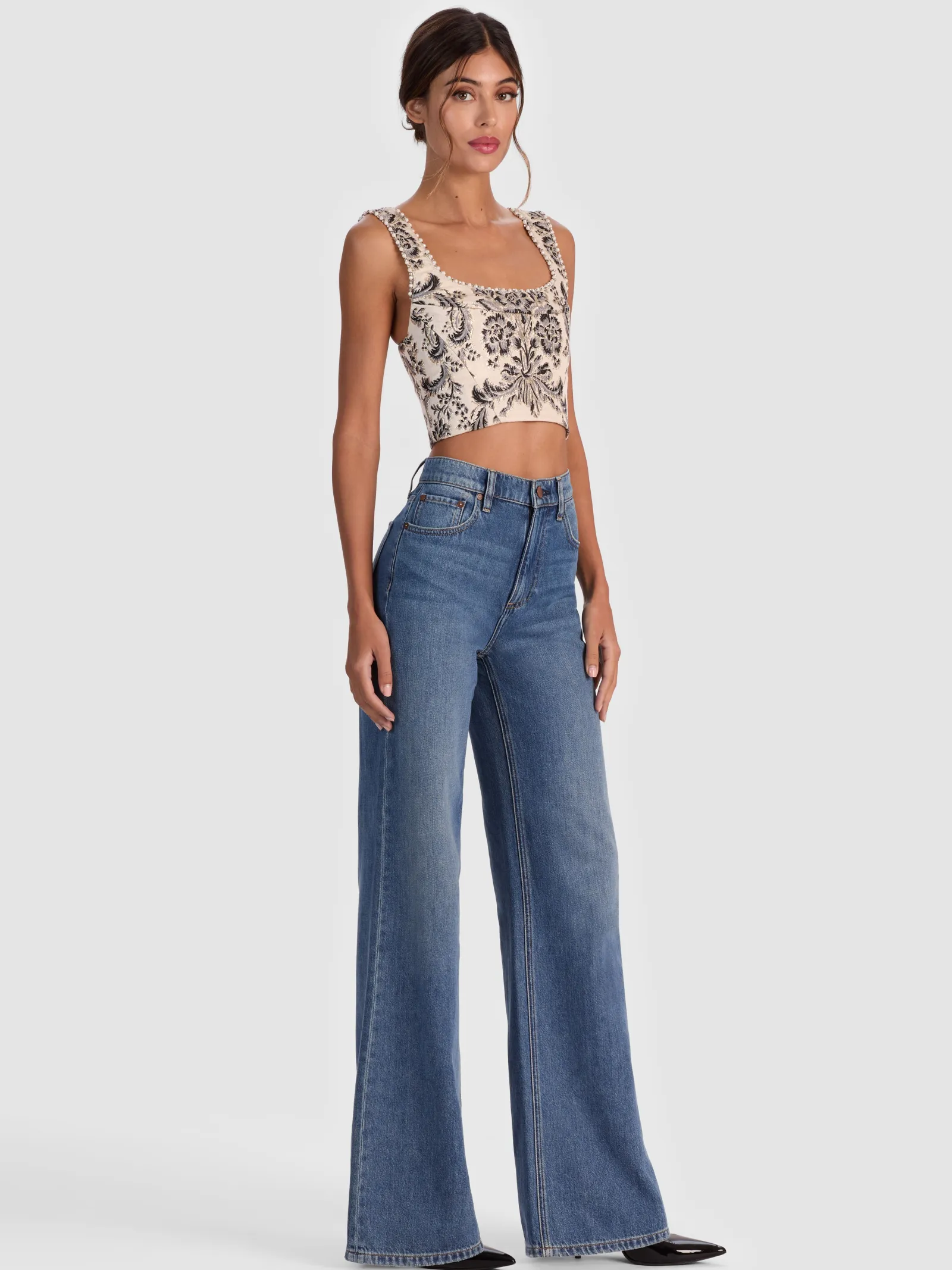 Alice and Olivia CROP TOPS*GUINEVERE EMBELLISHED BUSTIER