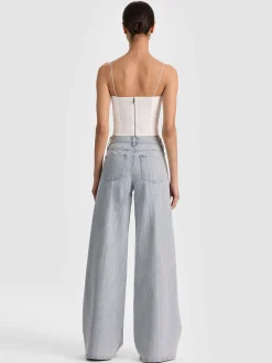Alice and Olivia TANKS*HALLIE EMBELLISHED PEEKABOO TOP
