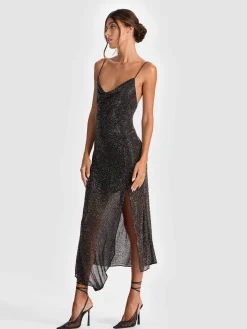 Alice and Olivia MIDI*HARMONY EMBELLISHED SLIP DRESS