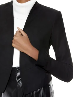 Alice and Olivia ANDREW PANT|JADE MESH BUTTON DOWN*HARVEY SUEDE JACKET