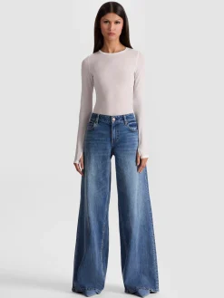 Alice and Olivia BODYSUITS*HOTTIE LONG SLEEVE BODYSUIT