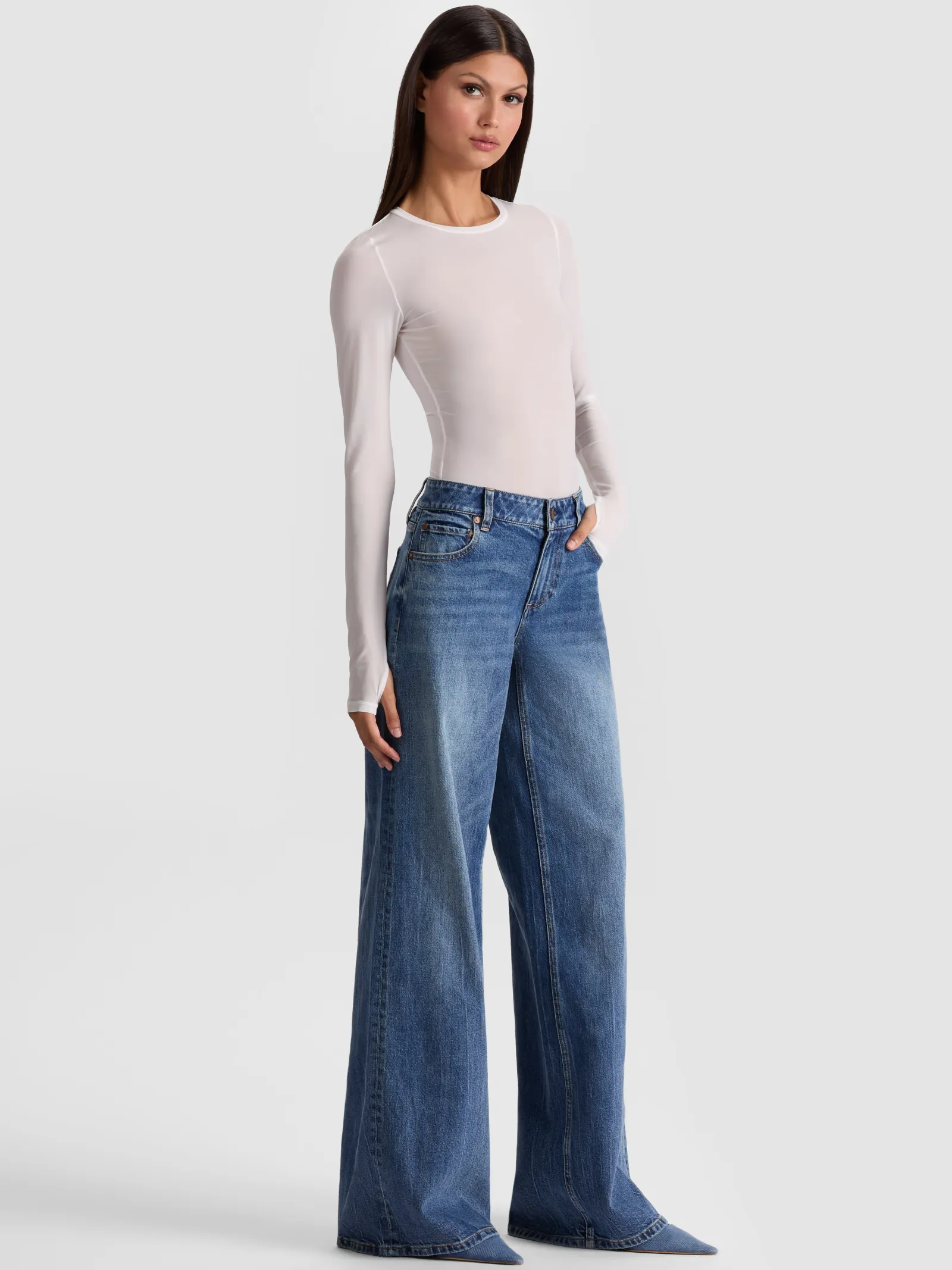 Alice and Olivia BODYSUITS*HOTTIE LONG SLEEVE BODYSUIT