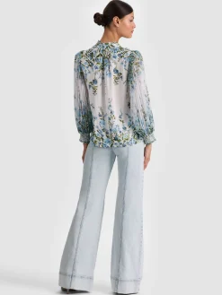 Alice and Olivia BLOUSES*ILAN BUTTON DOWN BLOUSE