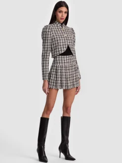 Alice and Olivia ANDREW PANT|JADE MESH BUTTON DOWN*ILARIA CROPPED JACKET