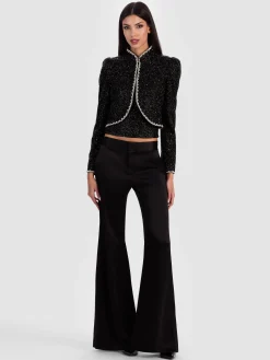 Alice and Olivia CROPPED JACKETS*ILARIA EMBELLISHED JACKET