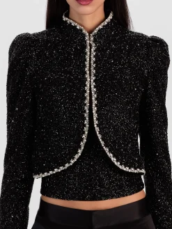 Alice and Olivia CROPPED JACKETS*ILARIA EMBELLISHED JACKET