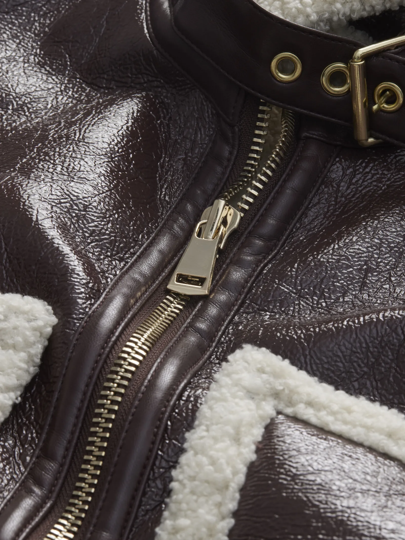 Alice and Olivia CROPPED JACKETS*ISAIAH FAUX SHEARLING JACKET