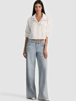 Alice and Olivia CROPPED JACKETS*JAMES FUNNEL NECK CROPPED PARKA