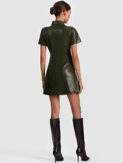 Alice and Olivia MINI*JAMIE VEGAN MINI DRESS