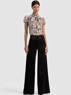 Alice and Olivia BLOUSES*JEANNIE STACEFACE SILK BLOUSE