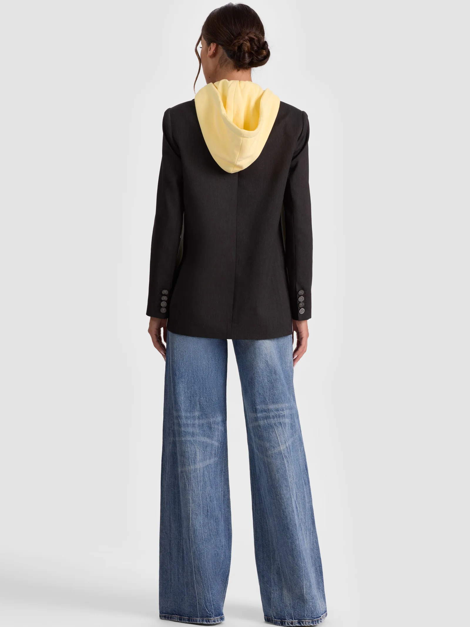Alice and Olivia BLAZERS*JORDAN BLAZER WITH REMOVABLE HOODIE