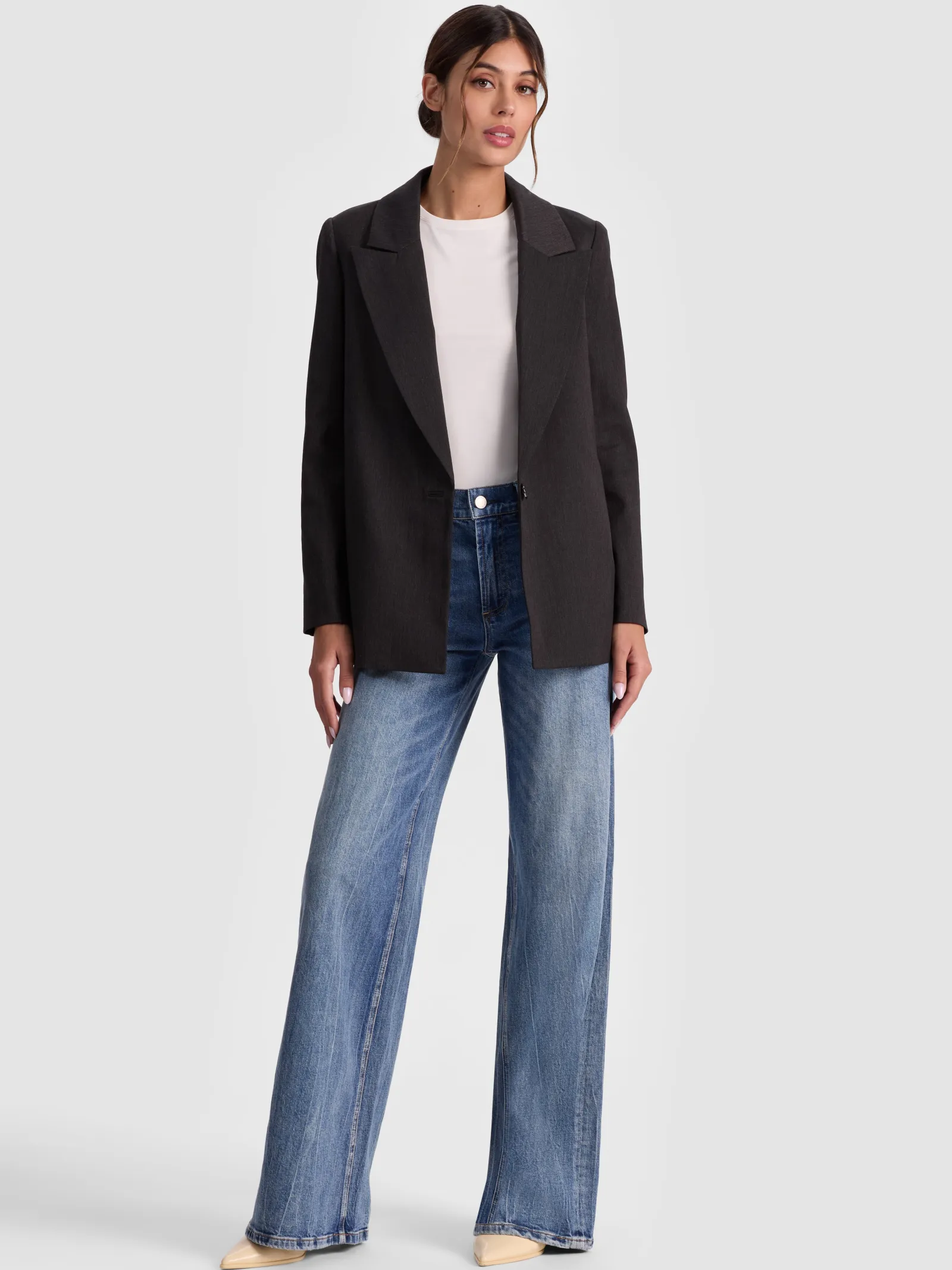 Alice and Olivia BLAZERS*JORDAN BLAZER WITH REMOVABLE HOODIE