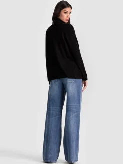 Alice and Olivia PULLOVERS*JULES CASHMERE DRAPED PULLOVER