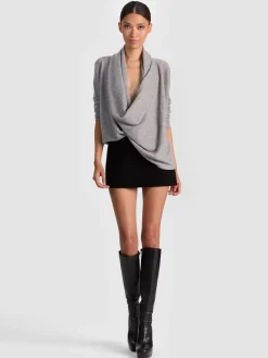 Alice and Olivia PULLOVERS*JULES CASHMERE DRAPED PULLOVER