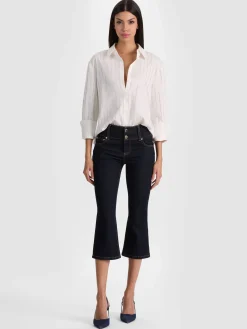 Alice and Olivia JEANS*KAI LOW RISE CAPRI JEAN
